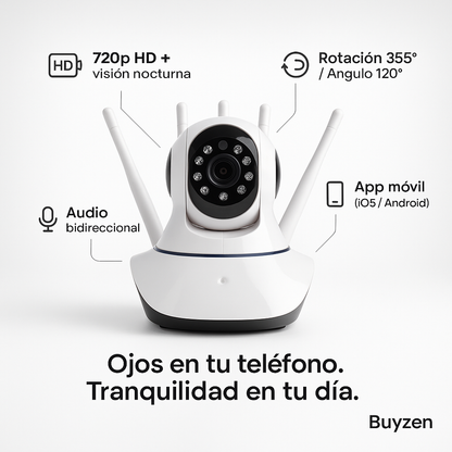 📲 Vigila, protege y duerme tranquilo. Cámara WiFi 360° - Control total desde tu celular, estés donde estés. 🚚 Envío gratis | 📦 Pago contra entrega disponible