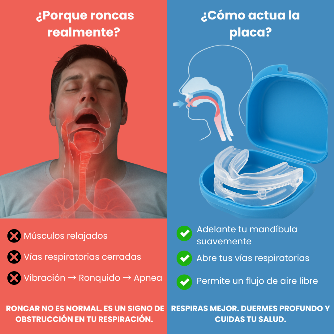Placa Anti Ronquidos y Bruxismo – Duerme Mejor, Despierta con Energía